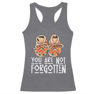 Orange Shirt Day Memorial Moccasins Racerback Tank Top You Are Not Forgotten Indigenous Remembrance for Stolen Children TS02 Charcoal Print Your Wear