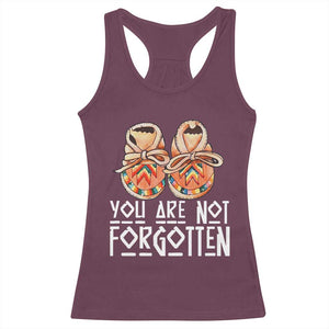 Orange Shirt Day Memorial Moccasins Racerback Tank Top You Are Not Forgotten Indigenous Remembrance for Stolen Children TS02 Maroon Print Your Wear
