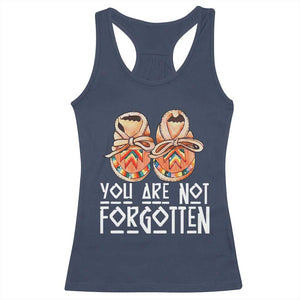 Orange Shirt Day Memorial Moccasins Racerback Tank Top You Are Not Forgotten Indigenous Remembrance for Stolen Children TS02 Navy Print Your Wear