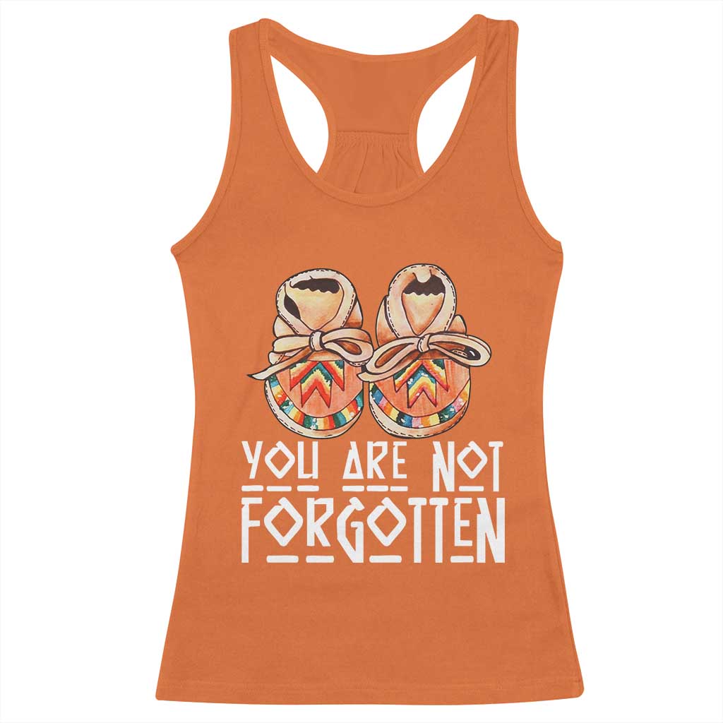 Orange Shirt Day Memorial Moccasins Racerback Tank Top You Are Not Forgotten Indigenous Remembrance for Stolen Children TS02 Orange Print Your Wear