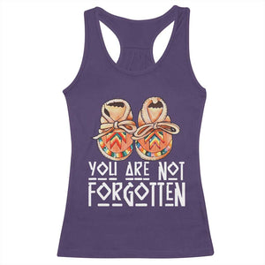 Orange Shirt Day Memorial Moccasins Racerback Tank Top You Are Not Forgotten Indigenous Remembrance for Stolen Children TS02 Purple Print Your Wear