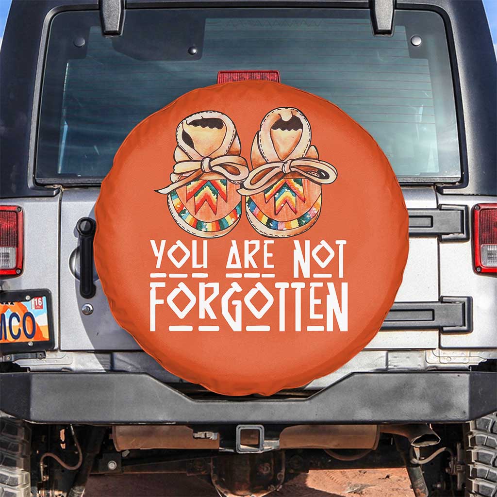 Orange Shirt Day Memorial Moccasins Spare Tire Cover You Are Not Forgotten Indigenous Remembrance for Stolen Children TS02 No hole Orange Print Your Wear