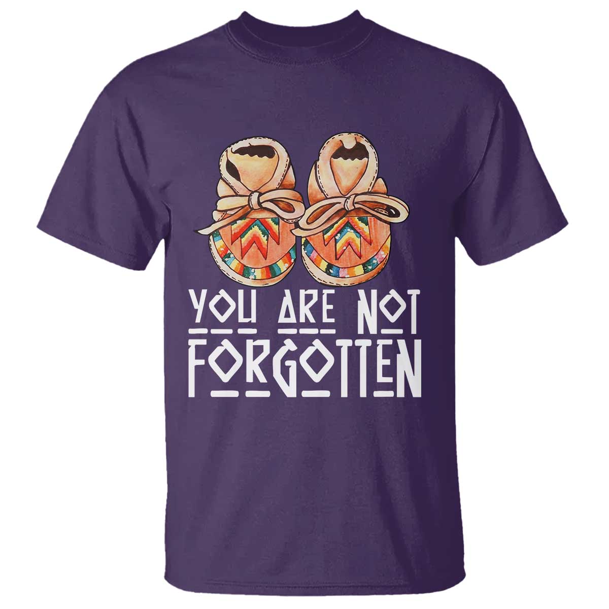 Orange Shirt Day Memorial Moccasins T Shirt You Are Not Forgotten Indigenous Remembrance for Stolen Children TS02 Purple Print Your Wear