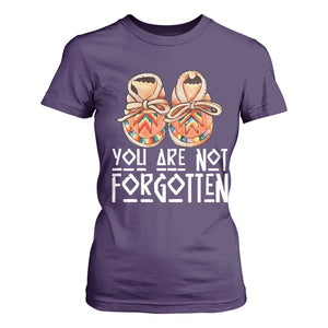 Orange Shirt Day Memorial Moccasins T Shirt For Women You Are Not Forgotten Indigenous Remembrance for Stolen Children TS02 Purple Print Your Wear