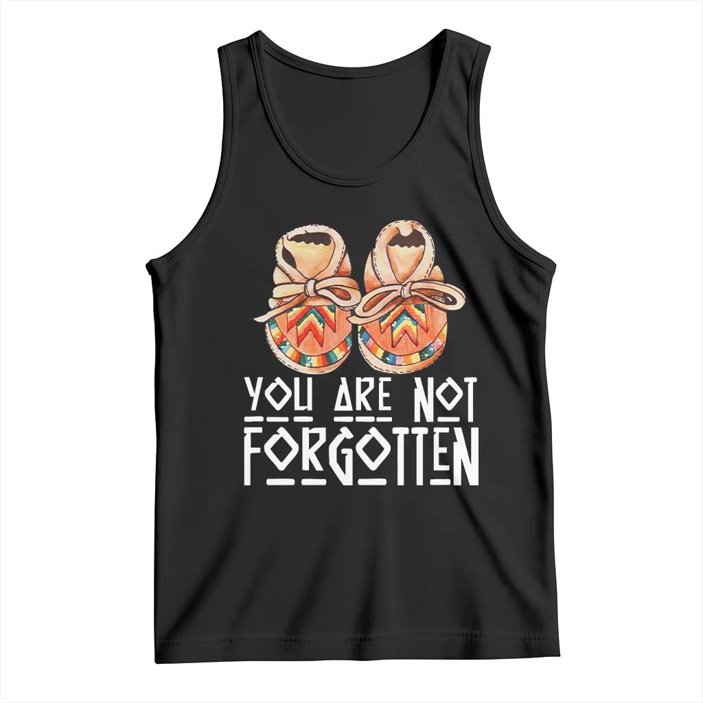 Orange Shirt Day Memorial Moccasins Tank Top You Are Not Forgotten Indigenous Remembrance for Stolen Children TS02 Black Print Your Wear