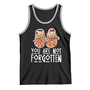 Orange Shirt Day Memorial Moccasins Tank Top You Are Not Forgotten Indigenous Remembrance for Stolen Children TS02 Black Athletic Heather Print Your Wear