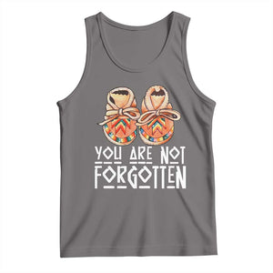 Orange Shirt Day Memorial Moccasins Tank Top You Are Not Forgotten Indigenous Remembrance for Stolen Children TS02 Deep Heather Print Your Wear