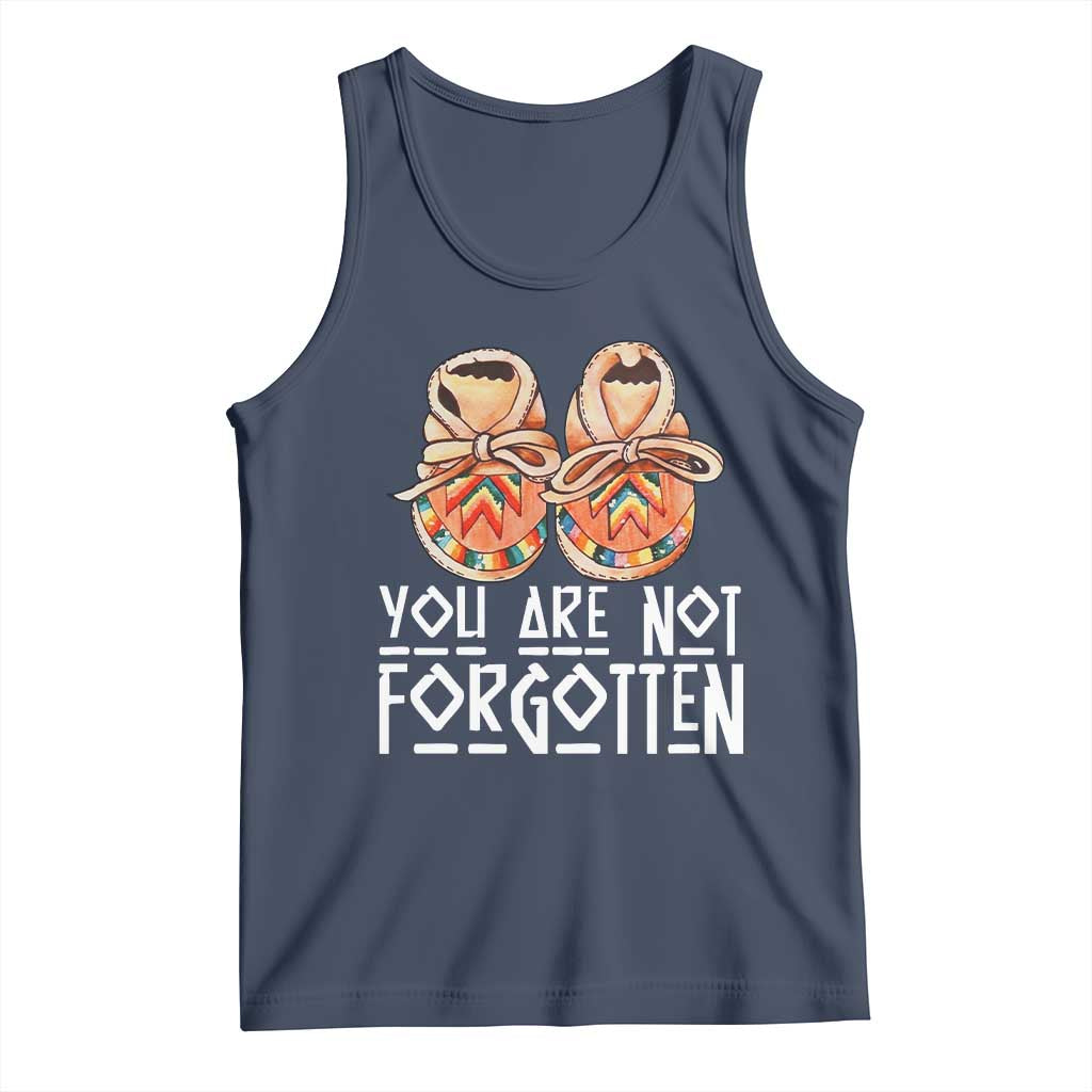 Orange Shirt Day Memorial Moccasins Tank Top You Are Not Forgotten Indigenous Remembrance for Stolen Children TS02 Navy Print Your Wear