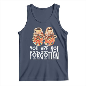 Orange Shirt Day Memorial Moccasins Tank Top You Are Not Forgotten Indigenous Remembrance for Stolen Children TS02 Navy Print Your Wear