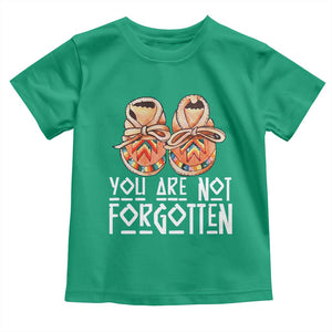 Orange Shirt Day Memorial Moccasins Toddler T Shirt You Are Not Forgotten Indigenous Remembrance for Stolen Children TS02 Irish Green Print Your Wear
