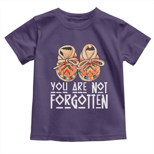 Orange Shirt Day Memorial Moccasins Toddler T Shirt You Are Not Forgotten Indigenous Remembrance for Stolen Children TS02 Purple Print Your Wear