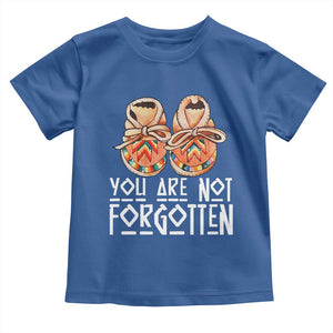 Orange Shirt Day Memorial Moccasins Toddler T Shirt You Are Not Forgotten Indigenous Remembrance for Stolen Children TS02 Royal Blue Print Your Wear