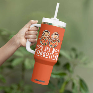 Orange Shirt Day Memorial Moccasins Tumbler With Handle You Are Not Forgotten Indigenous Remembrance for Stolen Children TS02 Print Your Wear