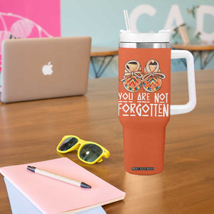 Orange Shirt Day Memorial Moccasins Tumbler With Handle You Are Not Forgotten Indigenous Remembrance for Stolen Children TS02 Print Your Wear