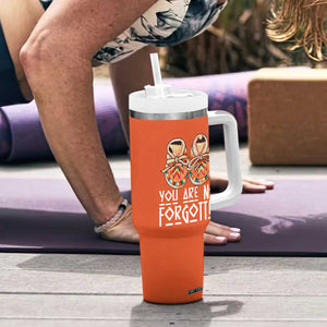 Orange Shirt Day Memorial Moccasins Tumbler With Handle You Are Not Forgotten Indigenous Remembrance for Stolen Children TS02 Print Your Wear