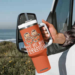 Orange Shirt Day Memorial Moccasins Tumbler With Handle You Are Not Forgotten Indigenous Remembrance for Stolen Children TS02 Print Your Wear