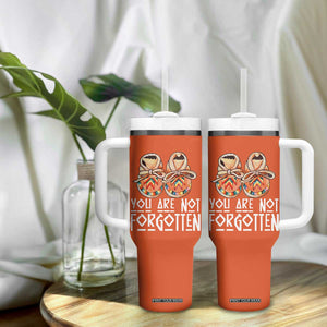 Orange Shirt Day Memorial Moccasins Tumbler With Handle You Are Not Forgotten Indigenous Remembrance for Stolen Children TS02 Print Your Wear