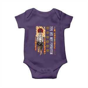 Orange Shirt Day Feather Flag Baby Onesie You Are Not Forgotten Indigenous Tribute TS02 Purple Print Your Wear