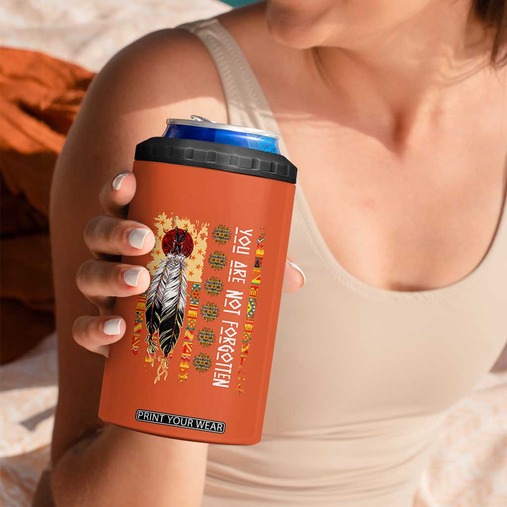 Orange Shirt Day Feather Flag 4 in 1 Can Cooler Tumbler You Are Not Forgotten Indigenous Tribute TS02 Print Your Wear