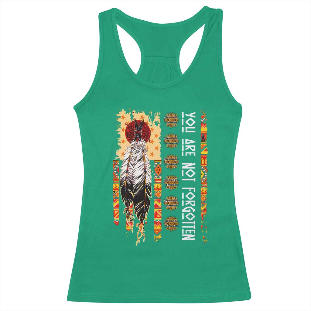 Orange Shirt Day Feather Flag Racerback Tank Top You Are Not Forgotten Indigenous Tribute TS02 Irish Green Print Your Wear