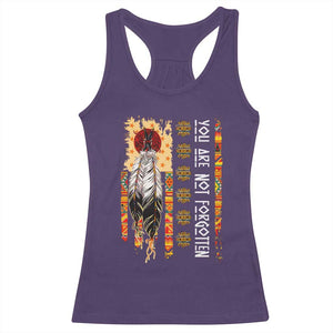 Orange Shirt Day Feather Flag Racerback Tank Top You Are Not Forgotten Indigenous Tribute TS02 Purple Print Your Wear