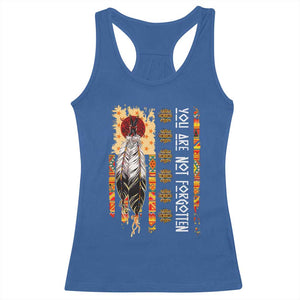 Orange Shirt Day Feather Flag Racerback Tank Top You Are Not Forgotten Indigenous Tribute TS02 Royal Blue Print Your Wear