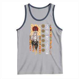 Orange Shirt Day Feather Flag Tank Top You Are Not Forgotten Indigenous Tribute TS02 Athletic Heather Navy Print Your Wear