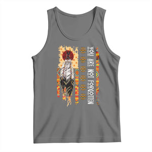 Orange Shirt Day Feather Flag Tank Top You Are Not Forgotten Indigenous Tribute TS02 Black Heather Print Your Wear
