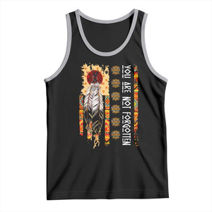 Orange Shirt Day Feather Flag Tank Top You Are Not Forgotten Indigenous Tribute TS02 Black Athletic Heather Print Your Wear