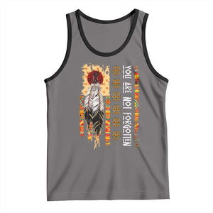 Orange Shirt Day Feather Flag Tank Top You Are Not Forgotten Indigenous Tribute TS02 Deep Heather Black Print Your Wear