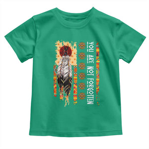 Orange Shirt Day Feather Flag Toddler T Shirt You Are Not Forgotten Indigenous Tribute TS02 Irish Green Print Your Wear