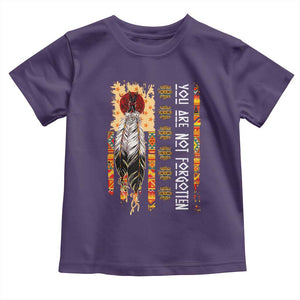 Orange Shirt Day Feather Flag Toddler T Shirt You Are Not Forgotten Indigenous Tribute TS02 Purple Print Your Wear