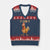 Funny F Caw F Chicken Meme Graphic V-Neck Knit Sweater Vest Hilarious Cartoon Poultry Humor TS02 Navy Red Print Your Wear