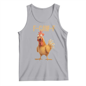 Funny F Caw F Chicken Meme Graphic Tank Top Hilarious Cartoon Poultry Humor TS02 Athletic Heather Print Your Wear