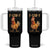 Funny F Caw F Chicken Meme Graphic Tumbler With Handle Hilarious Cartoon Poultry Humor TS02 One Size: 40 oz Black Print Your Wear
