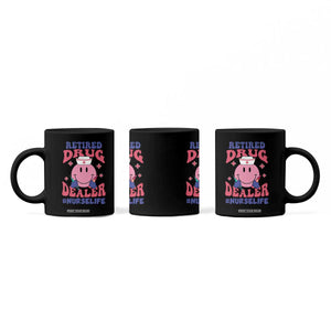 Funny Retired Drug Dealer Coffee Mug Retro Nurse Life Retirement Gift for Healthcare Workers TS02 Print Your Wear
