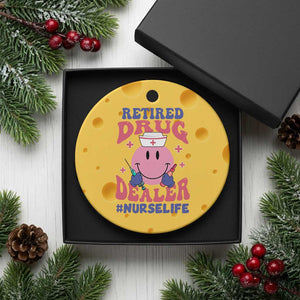 Funny Retired Drug Dealer Ceramic Ornament Retro Nurse Life Retirement Gift for Healthcare Workers TS02 1pc Yellow Cheese Print Your Wear