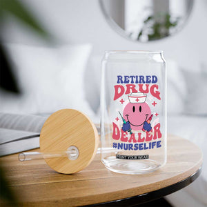 Funny Retired Drug Dealer Glass Can Retro Nurse Life Retirement Gift for Healthcare Workers TS02 Print Your Wear