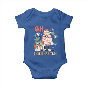 Oh Christmas Tree Retro Groovy Baby Onesie TS02 Royal Blue Print Your Wear