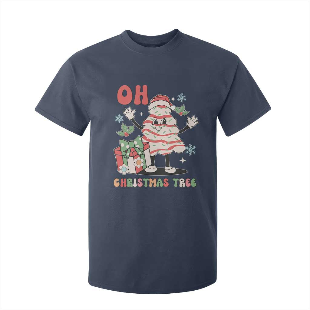 Oh Christmas Tree Retro Groovy T Shirt For Kid TS02 Navy Print Your Wear