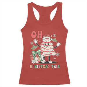 Oh Christmas Tree Retro Groovy Racerback Tank Top TS02 Red Print Your Wear