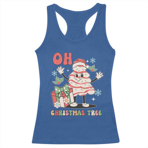 Oh Christmas Tree Retro Groovy Racerback Tank Top TS02 Royal Blue Print Your Wear
