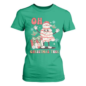 Oh Christmas Tree Retro Groovy T Shirt For Women TS02 Irish Green Print Your Wear