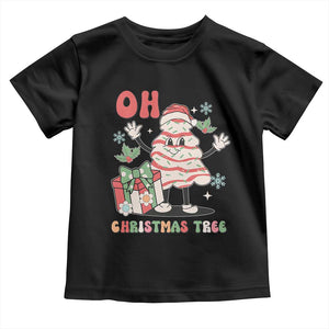 Oh Christmas Tree Retro Groovy Toddler T Shirt TS02 Black Print Your Wear