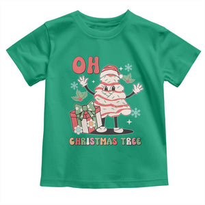 Oh Christmas Tree Retro Groovy Toddler T Shirt TS02 Irish Green Print Your Wear