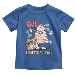 Oh Christmas Tree Retro Groovy Toddler T Shirt TS02 Royal Blue Print Your Wear
