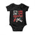 Funny Christmas Baby Onesie It's Fine I'm Fine Everthing Is Fine Xmas Lights TS02 Black Print Your Wear