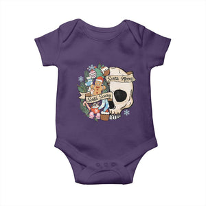 Skull Christmas Baby Onesie Sorta Scary Sorta Merry TS02 Purple Print Your Wear