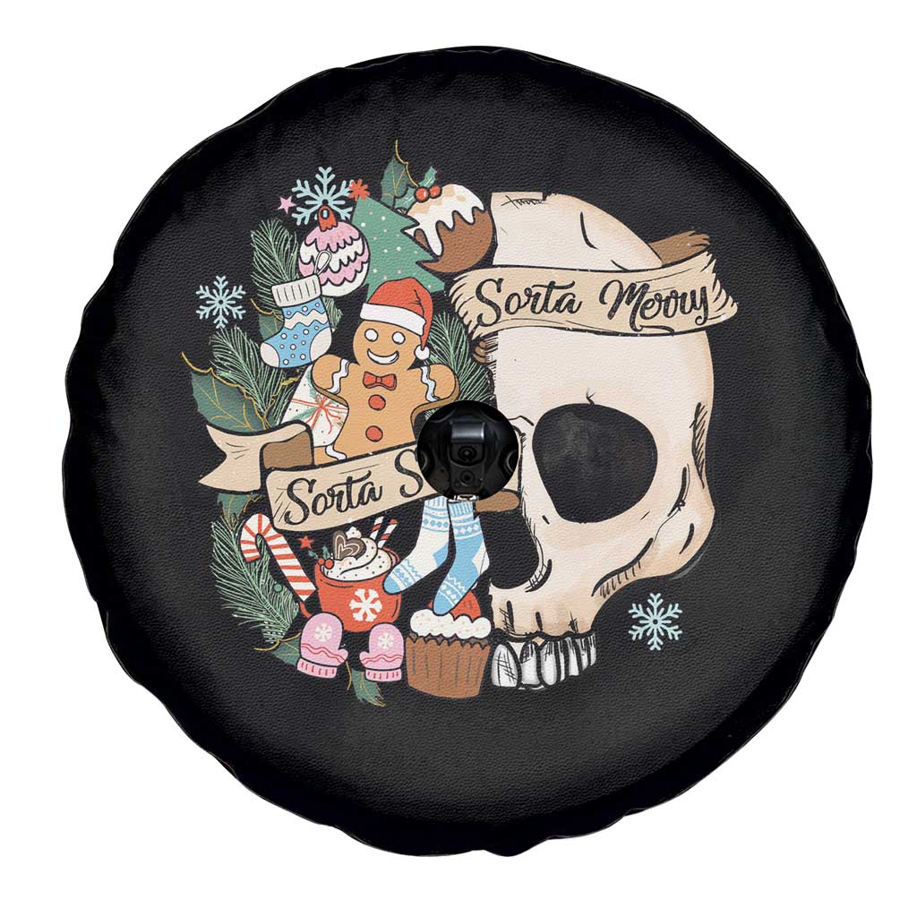Skull Christmas Spare Tire Cover Sorta Scary Sorta Merry TS02 Print Your Wear