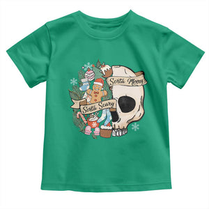 Skull Christmas Toddler T Shirt Sorta Scary Sorta Merry TS02 Irish Green Print Your Wear